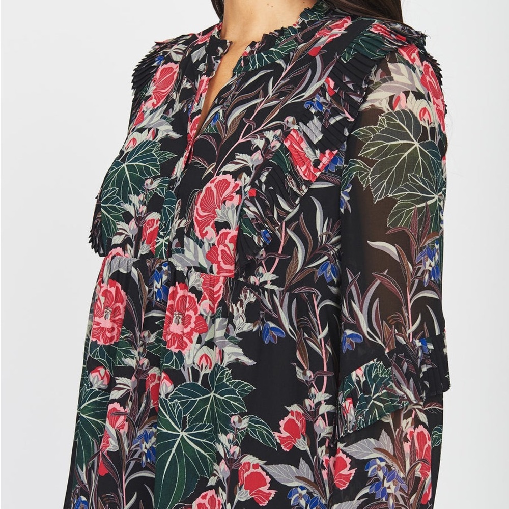 Anthropologie Plus Elena Ruffle Blouse - Picture 2 of 12